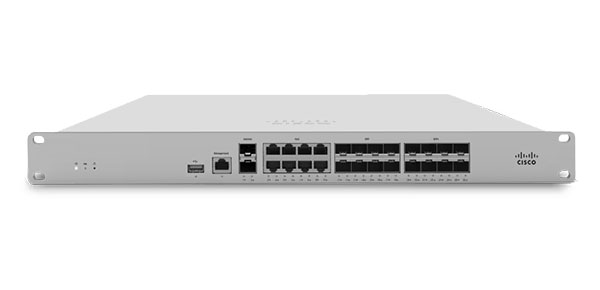 Cisco Meraki MX250 セキュリティアプライアンス 1U ラックマウント 10G SFP+ 大規模拠点
