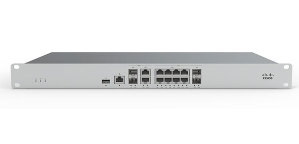Cisco Meraki MX85 セキュリティアプライアンス ラックマウント クワッドWAN SFP